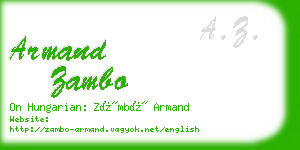 armand zambo business card